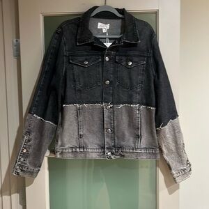 FRAME black and gray Denim jacket